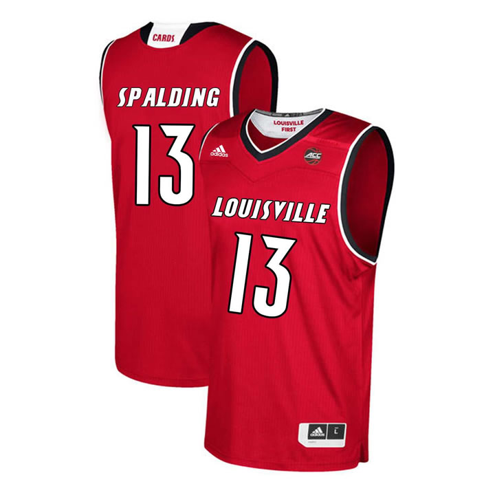 Louisville Cardinals 13 Ray Spalding Red College Basketball Jersey Dzhi
